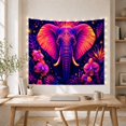 thumbnail image 5 of Floral Garden Front with Facing Elephant Head Vivid, Mystical Fantasy for Space Lovers, Galaxy Room Decor, Mother'S Day Gift, Tapestry Wall Hanging for Bedroom and Dorm, 5 of 7