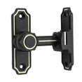 thumbnail image 4 of Cerradura de pestillo de puerta de 90 grados y 180 grados, cerradura de puerta segura para exteriores Negro luminoso, 4 of 9