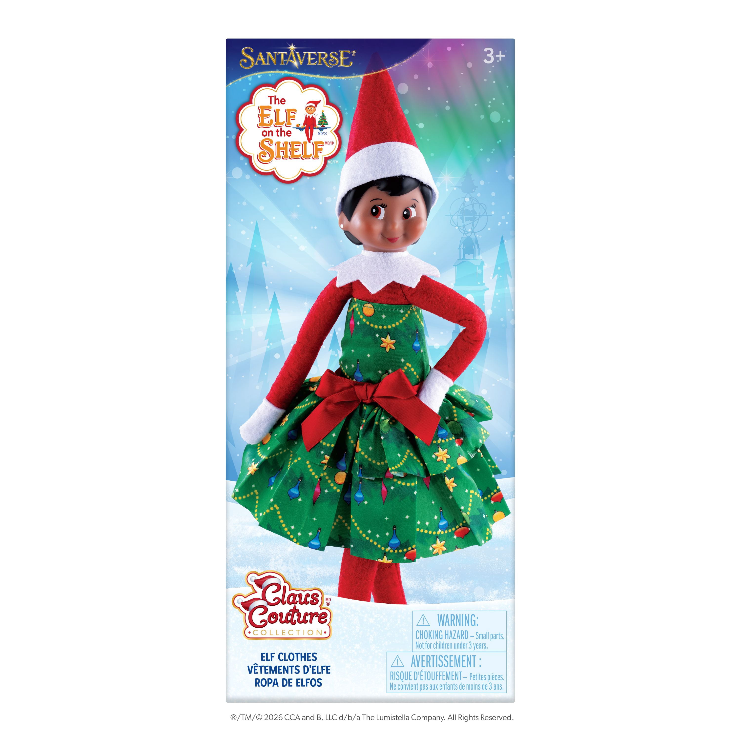 The Elf on the Shelf Claus Couture Tinsel and Twirls Party Dress - Scout Elf Not Included