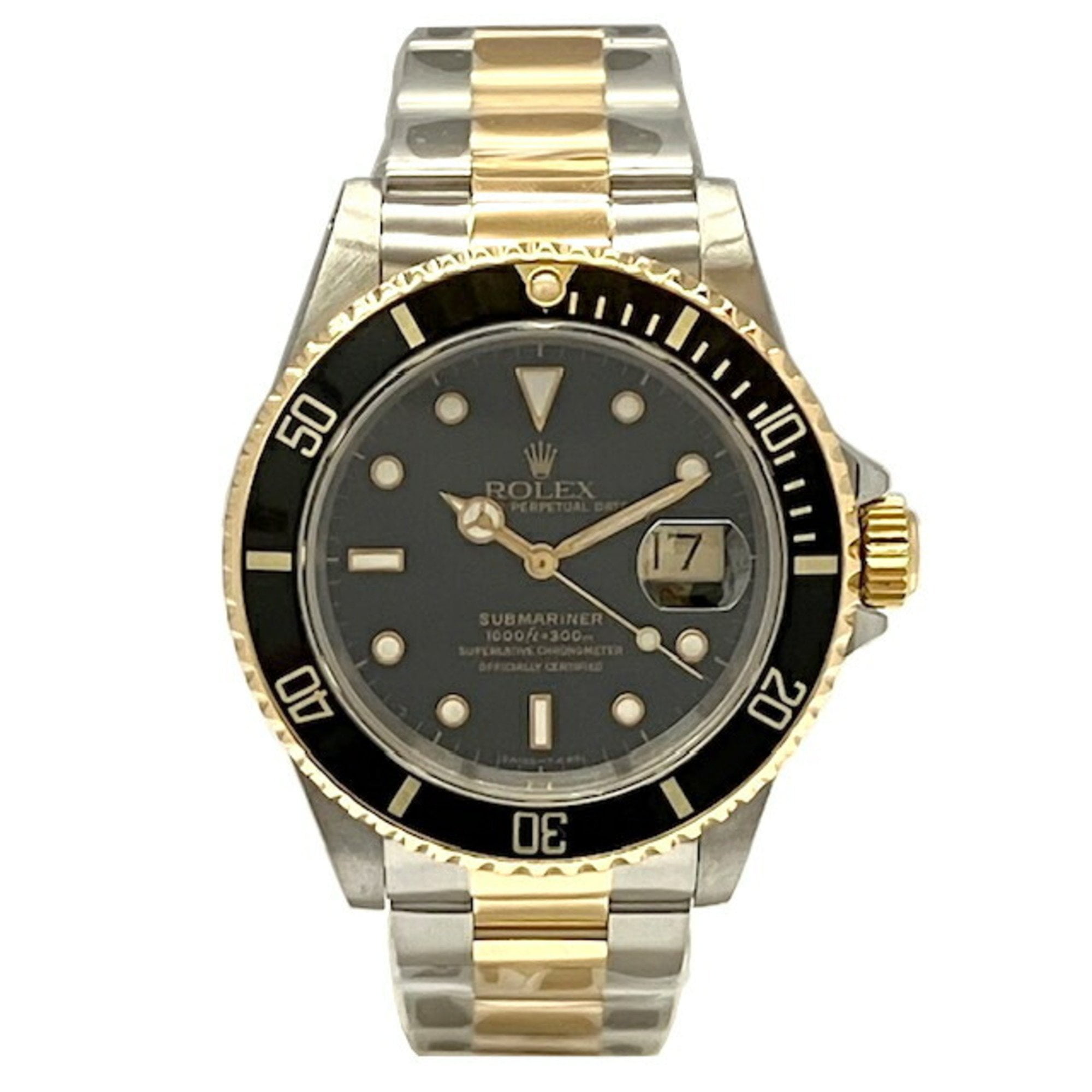 Pre-Owned ROLEX Rolex Submariner Date 16613 SS K18YG Gold Black Stainless Steel... (Good)