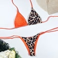 thumbnail image 7 of HAPIMO Women's Tiny Bikini Swimsuit Triangle Swimwear Sets Leopard Print Beachwear Halter Color Patchwork Bathing Suit Summer Seaside Clothes for Girls Rollbacks Orange L, 7 of 7