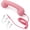 Pink, variant on Retro Phone Handset for iPhone and Cell Phone, Corded Retro Receiver with Volume Control, 3.5mm jack, includes 2 Adapters (Black)