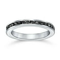 thumbnail image 2 of Bling Jewelry Womens Cubic Zirconia Thin Stackable CZ Channel Set Eternity Band Ring Sterling Silver, 2 of 6