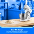 thumbnail image 4 of Midea 5-Quart White Stand Mixer, 300W Tilt-Head Dough Stand Mixer with Bowl, Whisk & Splash Guard Attachments, 4 of 9