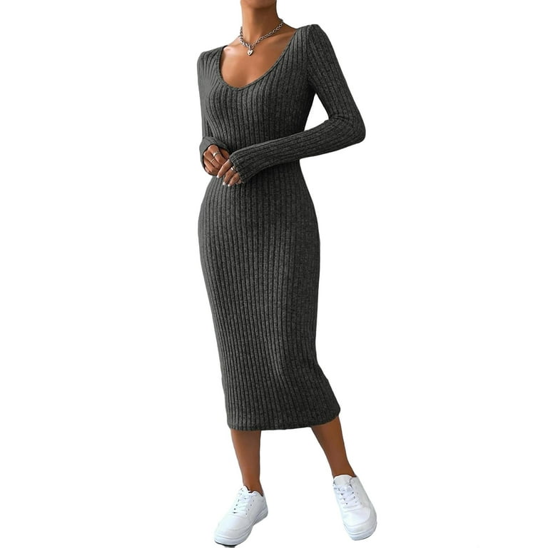 Charcoal grey hotsell casual dress