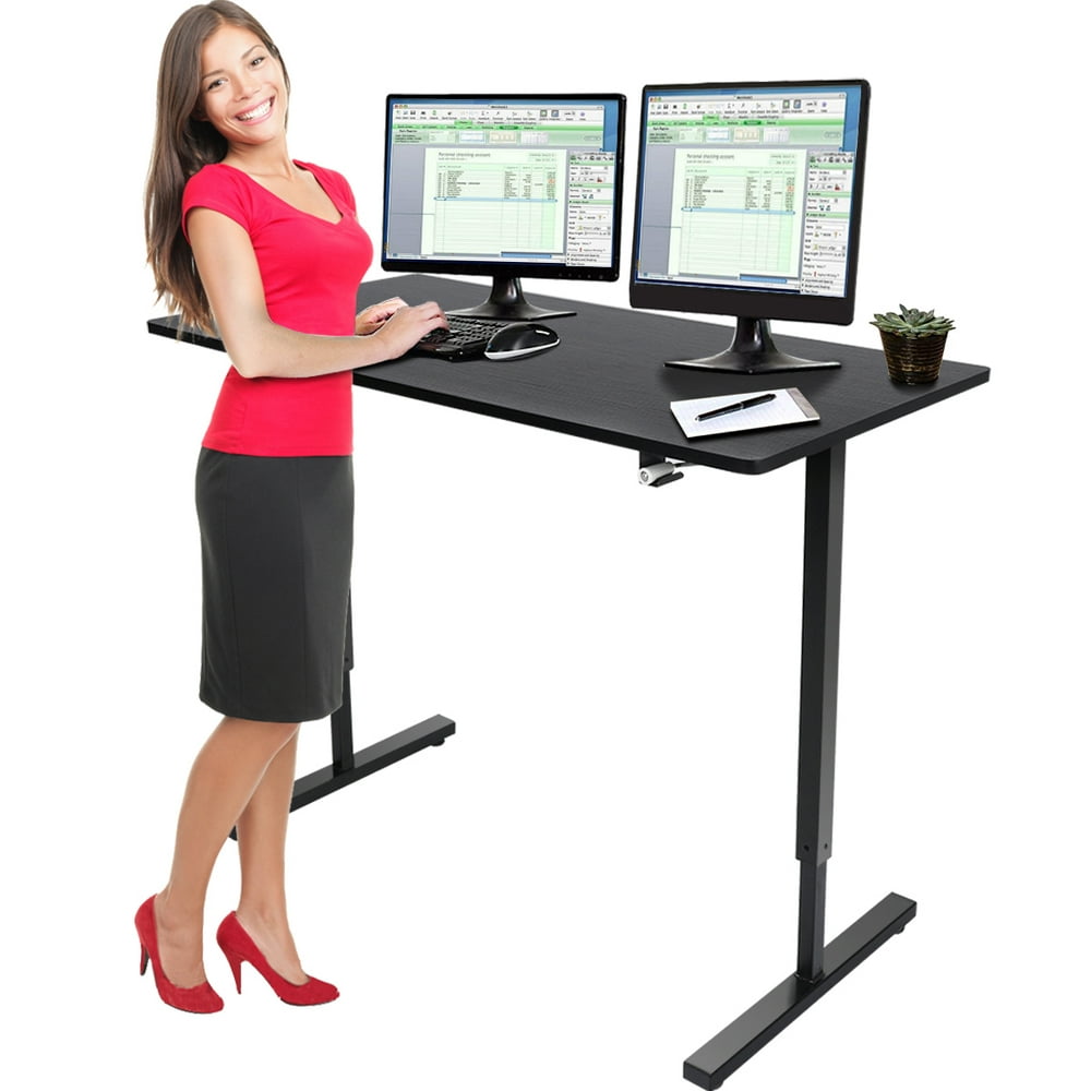 Wooden Best Adjustable Standing Desk Base for Small Room