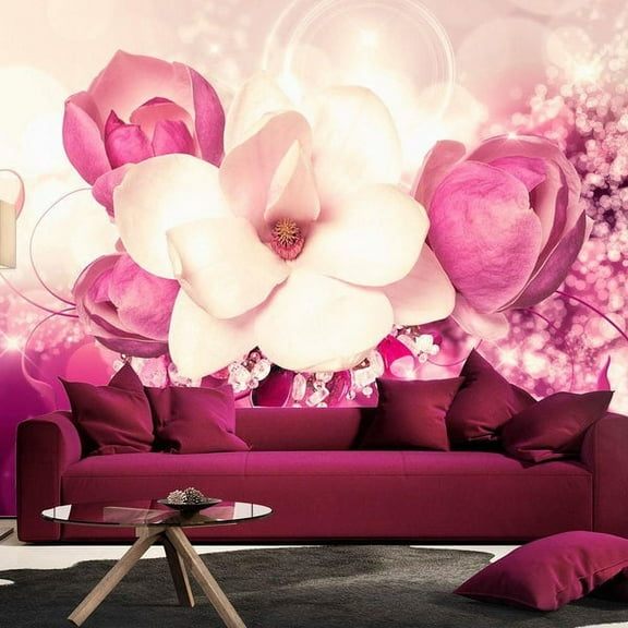 Tiptophomedecor Floral Wallpaper Wall Mural - Amaranthine Admiration
