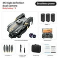 thumbnail image 3 of Eurhowing Mini FPV Drone with 4K HD Camera, Foldable FPV RC Quadcopter with 3 Batteries & Brushless Motor, Dual Lens, Optical Flow, Gesture Control, 360°Flip, Orbit & Follow, 3 of 17