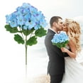 thumbnail image 2 of Ngxiha Artificial Hydrangea Flowers Bouquets, Artificial Hydrangea Geranium Bush Faux Flowers Geraniums for Floral Home Decor Indoor Garden Patio Vase Table Centerpiece, 2 of 9