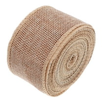 TEHAUX 40mm Khaki Burlap Ribbon with Finished Edges, Craft Ribbon for Wrapping, Projects, and Home Decoration