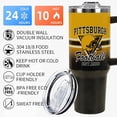 thumbnail image 2 of Football Tumbler Cup - Football Gifts for Men Women - 40 OZ Insulated Stainless Steel Coffee Cup with Lid and Straw, 2 of 6