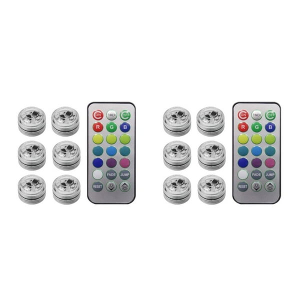 Cateissary Luz LED inalámbrica para Interior de coche, luz ambiental, Control remoto automático con batería, lámpara luminosa para jarrón, Type3 NO3