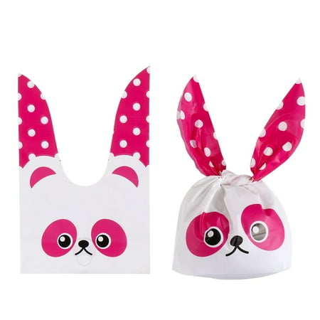 50PCS Gifts Bunny Ear Storage Pocket Rabbit Cookie Bags Candy Bag Biscuit Package Easter Rabbit 6