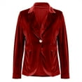 thumbnail image 6 of Blazers for Women Hemlock Velvet Suit Jackets Button Up Fall Winter Outerwear Work Coats Womens Blazer, 6 of 7