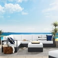thumbnail image 3 of Modway Tahoe Aluminum Outdoor 5-Piece Sectional Sofa Set in Gray White, 3 of 10
