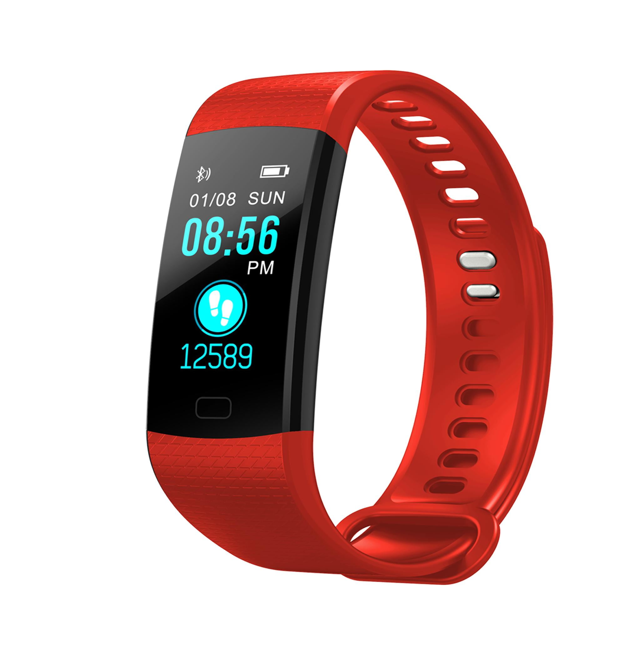 ACME ACT202R Fitness Activity Tracker With Heart Rate Monitor Red 
