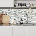 thumbnail image 3 of DEWOO Thick Kitchen Peel and Stick Tile Backsplash, Stick on Wall Tiles, 12"x12" Self Adhesive Sticky 3D Wall Marble Tiles Bathroom (10-Sheet，Light Brown), 3 of 12