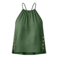 thumbnail image 5 of WEIWEN Workout Tank Tops Woman Women's Silk Satin Camisole Tank Tops 2026 V Neck Pleated Dressy Sleeveless Blouses Summer Business Casual Work Shirts Green, S, 5 of 5