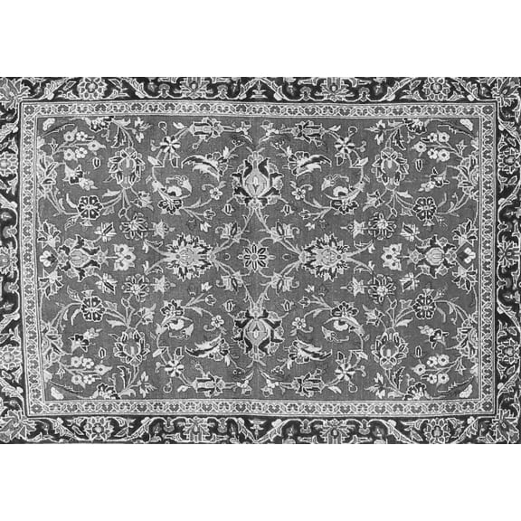 Ahgly Company Indoor Rectangle Persian Gray Traditional Area Rugs, 5' x 7'