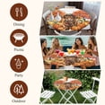 thumbnail image 7 of Orange Pumpkin Fall Round Tablecloth, Fitted Table Cover with Elastic for 36"-44" Round Tables, Cattle Thanksgiving Tree Farmhouse Table Cloth Outdoor Indoor Dinning Party Waterproof Tablecloths, 7 of 7