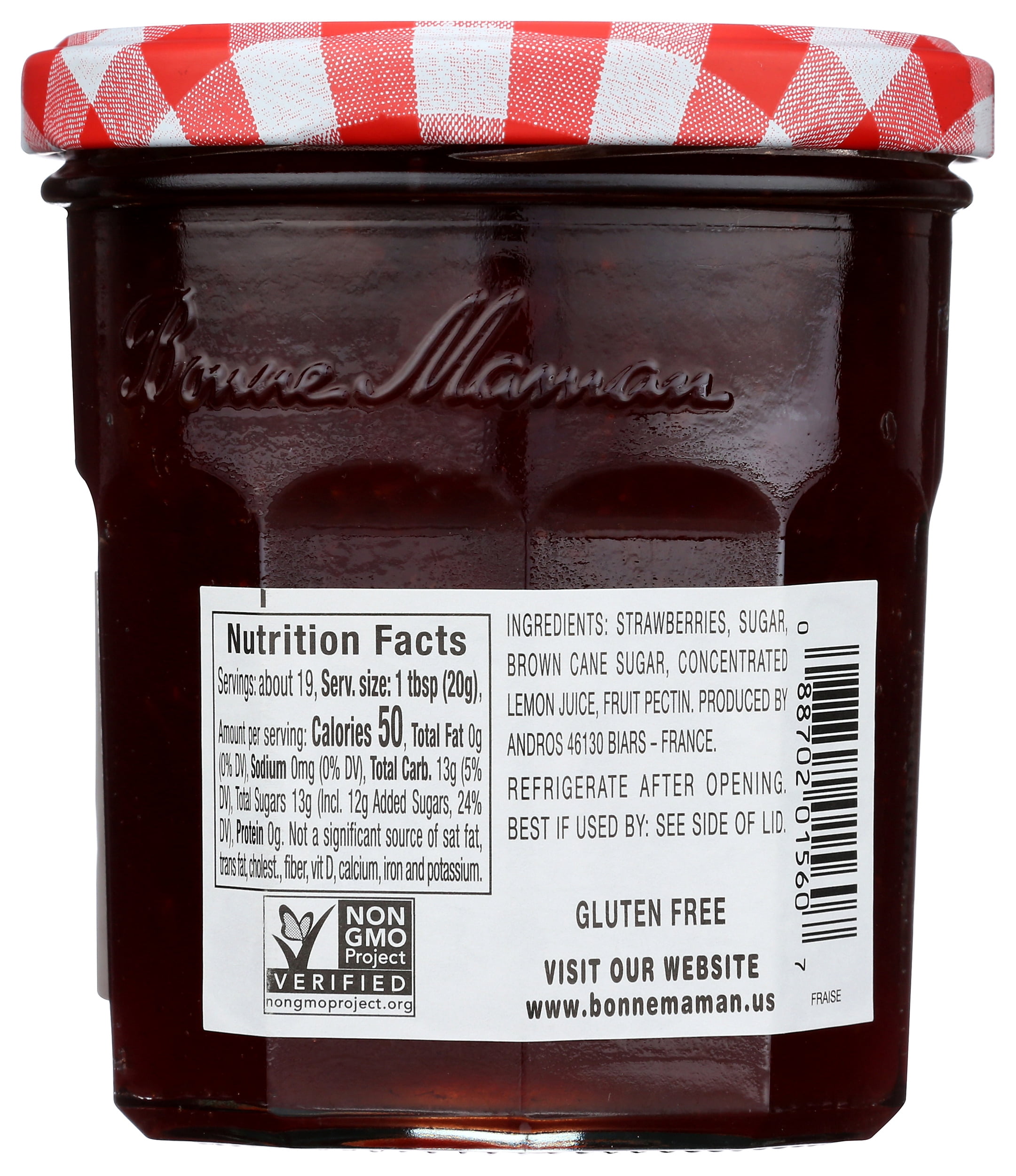 Pack of 6, Bonne Maman Strawberry Preserves, 13 oz