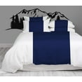 thumbnail image 1 of BedDecor Contrast Color Bar 3 Piece Duvet Cover Set 100% Egyptian Cotton 600 TC (Royal Blue, Twin/Twin XL), 1 of 5