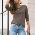 thumbnail image 6 of SUNBS Long Sleeve Shirts for Women Casual Work Tops Crewneck Blouses Loose Fit Clothes Trendy, 6 of 8