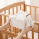 thumbnail image 5 of Cesta de almacenamiento de plástico blanco para mesita de noche con ganchos | Organizador bajo la cama para dormitorios y universidades | Cesta de 33 x 11,4 x 12 cm para libros, teléfono y artículos, 5 of 6