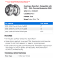 thumbnail image 2 of Rear Brake Rotor Set - Compatible with 2002 - 2006 Chevy Avalanche 2500 2003 2004 2005, 2 of 2