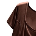 thumbnail image 3 of Bixock Women's Pajama Set,2 Piece Pajamas Set for Women Solid Color Loose Round Neck Short Sleeve Top Long Pants Soft Loungewear Sleepwear, 3 of 6