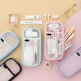 thumbnail image 4 of Mesh pencil case pencil case transparent case Marque Sac Boîte de Rangement Multifonctions transparent case Cosmétique, 4 of 5