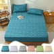 thumbnail image 1 of Sábana ajustable acolchada 120x200cm - Funda protector de colchón cálida, transpirable y antideslizante para invierno - 1Pc, poliéster, azul/blanco/gris/rosa/verde/caqui, 1 of 7