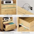 thumbnail image 7 of Tribesigns 2-Drawer Vertical File Cabinet with Open Bookshelf, Modern Design Filing Storage for Home Office, Letter/Legal/A4 Sizes, Oak, 7 of 7