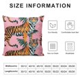 thumbnail image 5 of PRATYUS Pink Tigers Pillow Covers Decorative Throw Pillowcase Square Couch Cushion Cover for Home Decor Sofa Living Room Bed Car Sofa 22x22in, 5 of 5