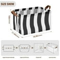 thumbnail image 2 of Ryvnso White with Black Line Stripe Storage Bins Large Basket Foldable Cube Toys Organizer with Handles 1 PC, 2 of 7
