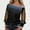 Z002-Blue, variant on Sparkle Tops for Women Sequin Sheer Mesh Puff Long Sleeve Cold Shoulder T Shirts Dressy Casual Asymmetrical Neck Loose Blouses