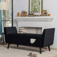 thumbnail image 2 of Jennifer Taylor Home Banc de Rangement d'Entrée Mid-Century Modern Noir, 2 of 10