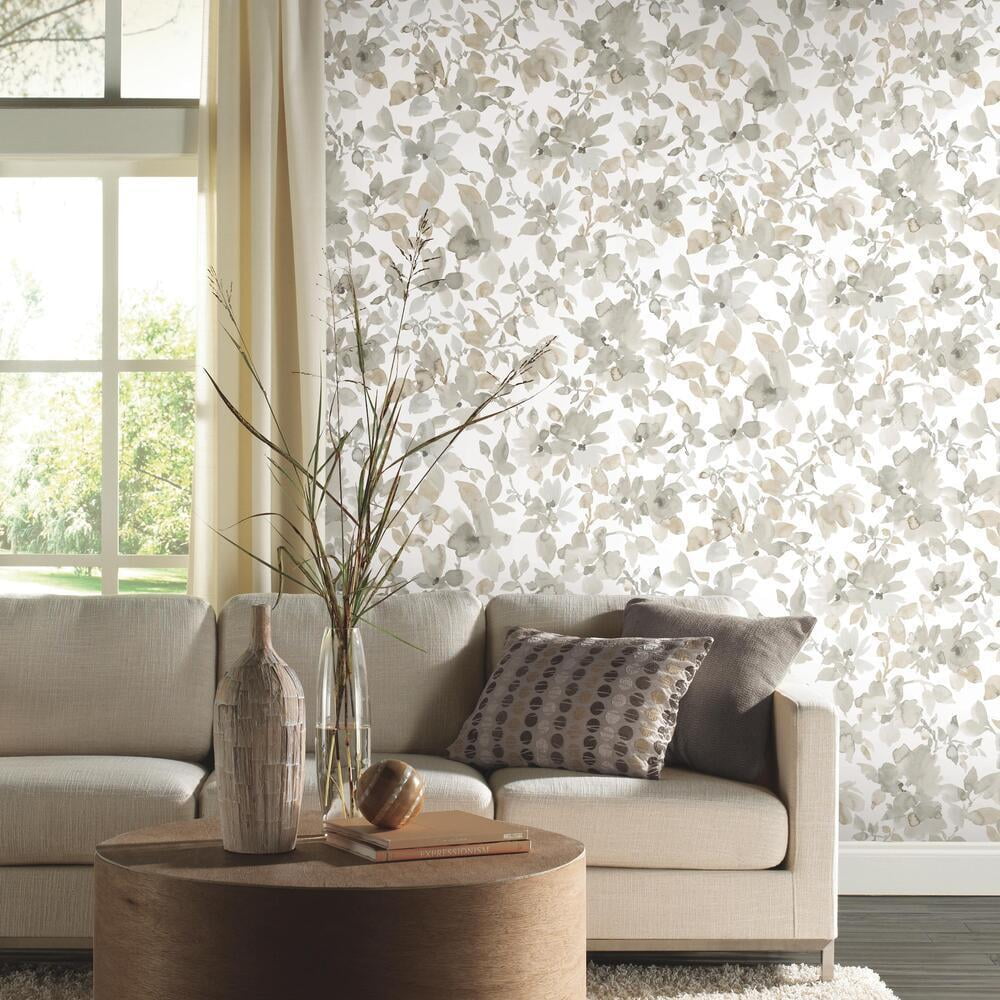 Watercolor Floral Peel and Stick Wallpaper
