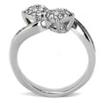 thumbnail image 3 of High polished (no plating) Stainless Steel Ring with Top Grade Crystal in Clear for Women Clear Stone Color Style TK3255 Size 10, 3 of 4
