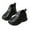 Black, variant on Krdevn Girls Glitter Pearl Chain Boots Girls British Style Short Boots Fall Winter Big Kids Leather Soft Sole Ankle Boots,Toddler Girl Shoes,Boys Shoes,Size:8-9 Years