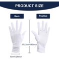 thumbnail image 2 of Bettinay 2 Paires de Gants Blancs pour Manipuler Robe de Mariée Robe Chic et Bijoux Gants en Nylon Cousus, 2 of 5