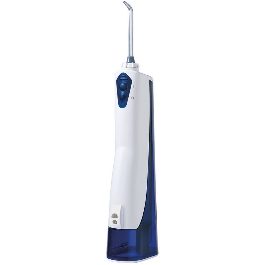 Waterpik Cordless Portable Water Flosser, White and Blue