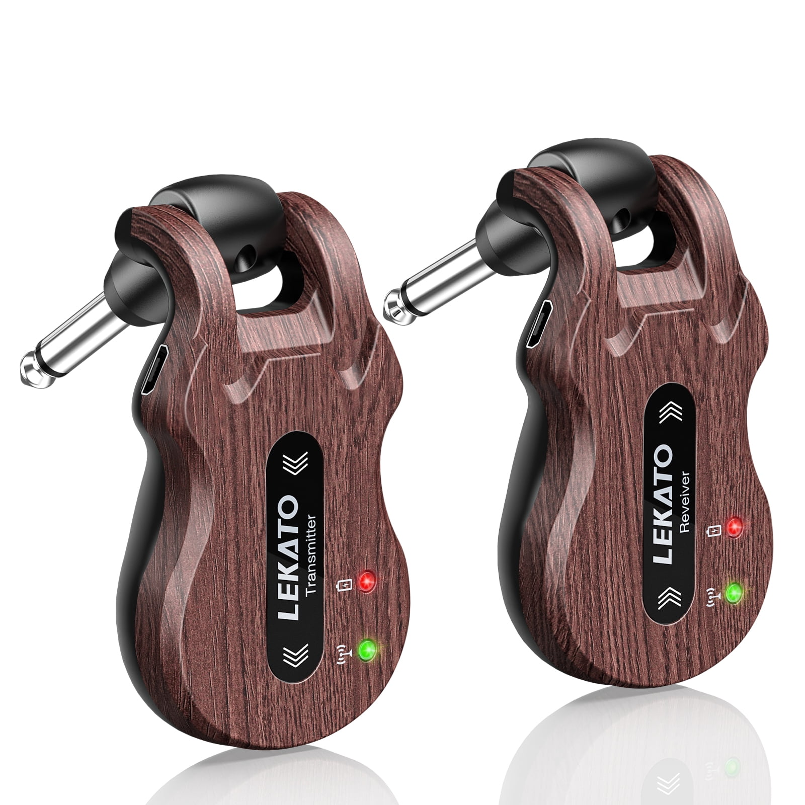 Lekato Wireless Guitar System 5.8 Ghz Stereo Receiver with USB cable 48K/24bit high quality signal