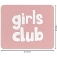 thumbnail image 4 of Preppy Trendy Girls Club Pink Mouse Pad,Aesthetic Groovy Girly Mouse Pad,Non-Slip Rubber Base Mouse Pads for Wireless Mouse,Gifts for Teen Girls,9x8 in, 4 of 4