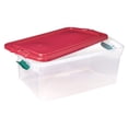 thumbnail image 3 of Homz 64 Quart Holiday Decor Plastic Storage Bin with Latching Lid, 6 Pack, 3 of 11