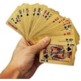 thumbnail image 5 of Peeplvalue Gold Plated Poker Playing Cards Pack Of 4 | Pure Pvc Table Cards - Golden | Gift For Family & Friends | Waterproof Playing Cards, 5 of 5