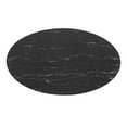 thumbnail image 2 of Modway Lippa 54" Oval Metal & Artificial Marble Dining Table in Black/White, 2 of 6