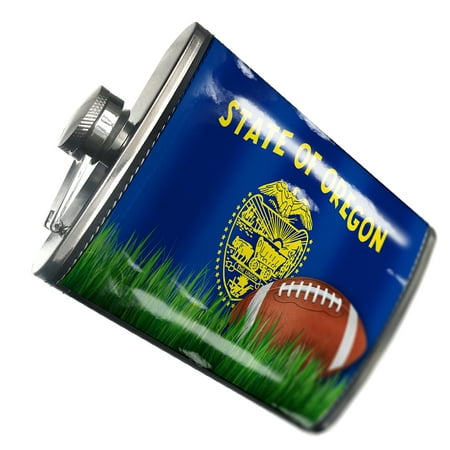 

NEONBLOND Flask Football with Flag Oregon region America (USA)