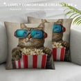 thumbnail image 3 of Qinuosi Funny Cat in The with Throw Pillow Case Cushion Cover Sofa Outoor ecorative Square White, 3 of 5