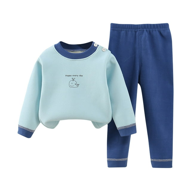 Tranfacy Boys and Girls 2-Piece Outfit Set,Kids Thermal Underwear Set,Children's Sweatshirt Two Piece Set Children's Casual Clothes for Small and Medium Children